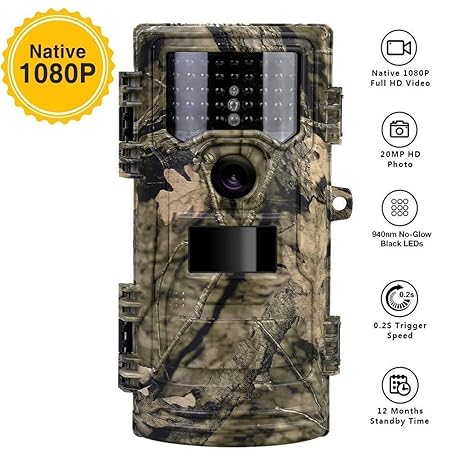 MC.PIG Cámara de Caza HD Trail Cámara 1080P 20MP 0.2s Velocidad de ...