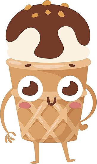 Amazon Com Delicious Dessert Emoji Cartoon Ice Cream Sundae Vinyl Decal Sticker 4 Tall Automotive