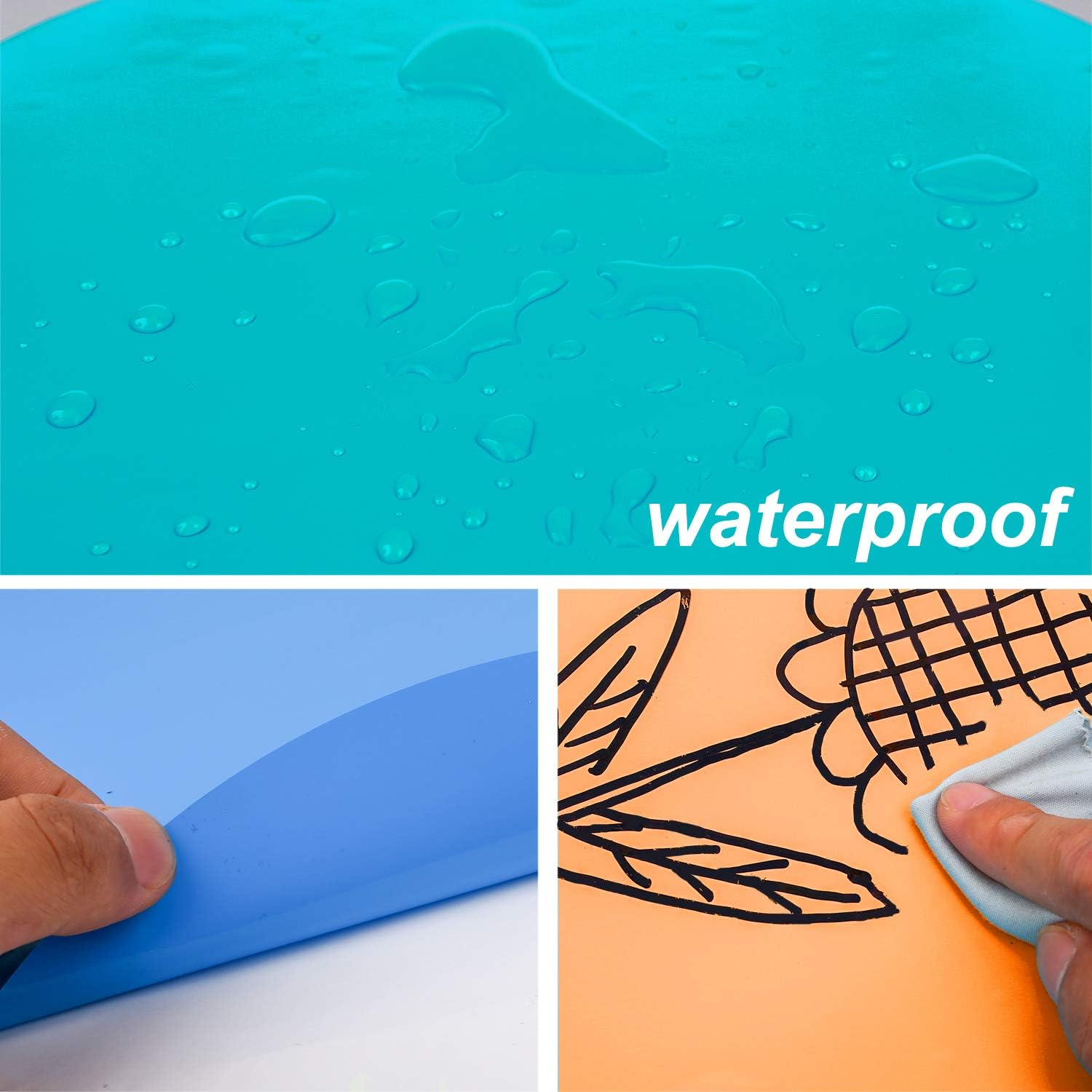 Qpout 12 Pieces Dry Erase Circles, Dry Erase Table Spots Removable