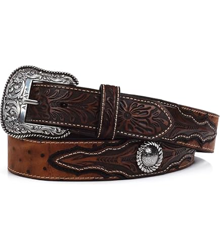 Amazon.com: Cody James Men's Men'S 12 Gauge Ornament Belt Brown 34