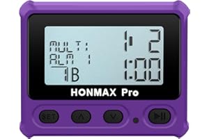 HONMAX 8100 Professional Interval Timer and Stopwatch, Backlight, USB-C Charged, Clock (Purple)