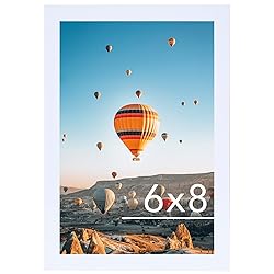 JCJMY 6x8 Picture Frame White for Wall Hanging or