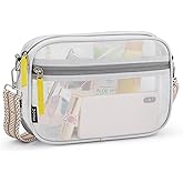 G4Free Clear Sling Bag Clear Crossbody Mesh Purses for Women, Transparent Lightweight Chest Bag
