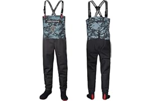 FWG 3L-GORE PRO-TEX Fishing Waders for Men Waterproof Breathable Stockingfoot Chest Wader with Reinforced Knees & Pockets