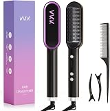 VKK Hair Straightener Brush 5 Temp Settings PTC Fast Heat Anti-Scald Comb view 1