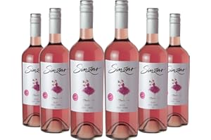 SINZERO Rose - Non Alcoholic Rose Wine - Low Calories, Vegan Suitable, 25.4 FlOz - 6 Pack