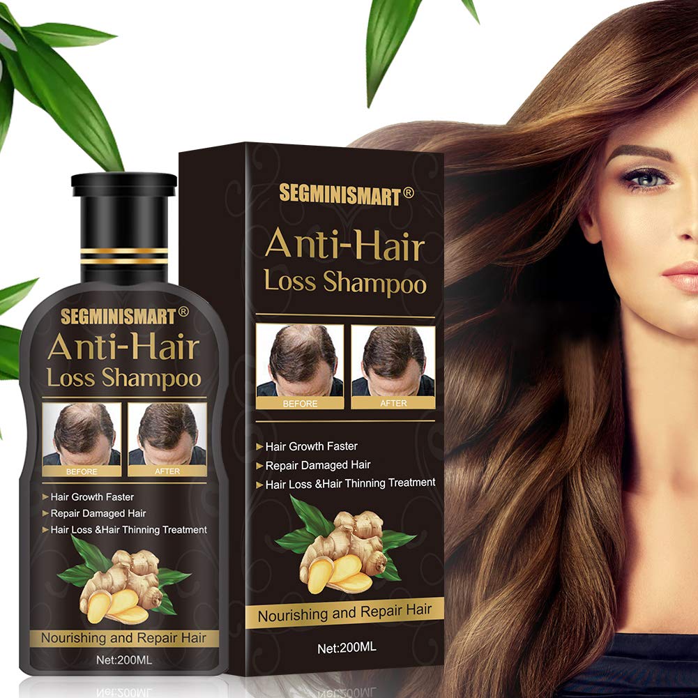 Hair Growth Shampoo,Anti-Hair Loss Shampoo,Hair Loss shampoo,Ginger Hair Care Shampoo Helps Stop Hair Loss,Promotes Thicker,Fuller and Faster Growing Hair for Men & Women: Beauty