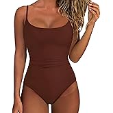 SUUKSESS Women One Piece Tummy Control Swimsuit Crisscross Backless Bathing Suit