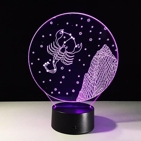 Ilusión tridimensional Lámpara de mesa Lámpara de noche con ...