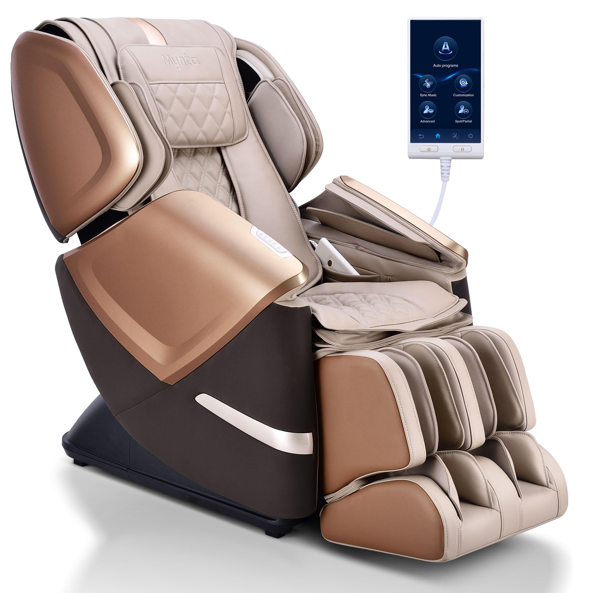 Photo 1 of MYNTA 2025 4D Massage Chair for Full Body, 4D+2D Dual Mechanism with Waist & Shawl Heating, Zero Gravity Recliner Foot & Calf Massage, Extended SL-Track, Music Sync with Hi-Fi Bluetooth Speaker