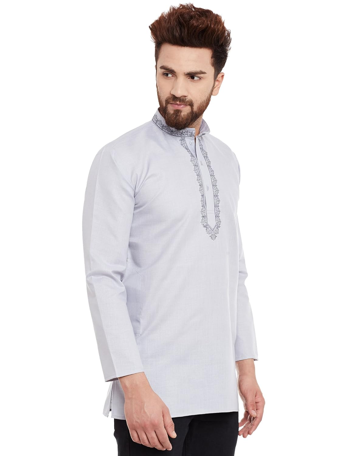 sojanya (since 1958) men's cotton blend short kurta