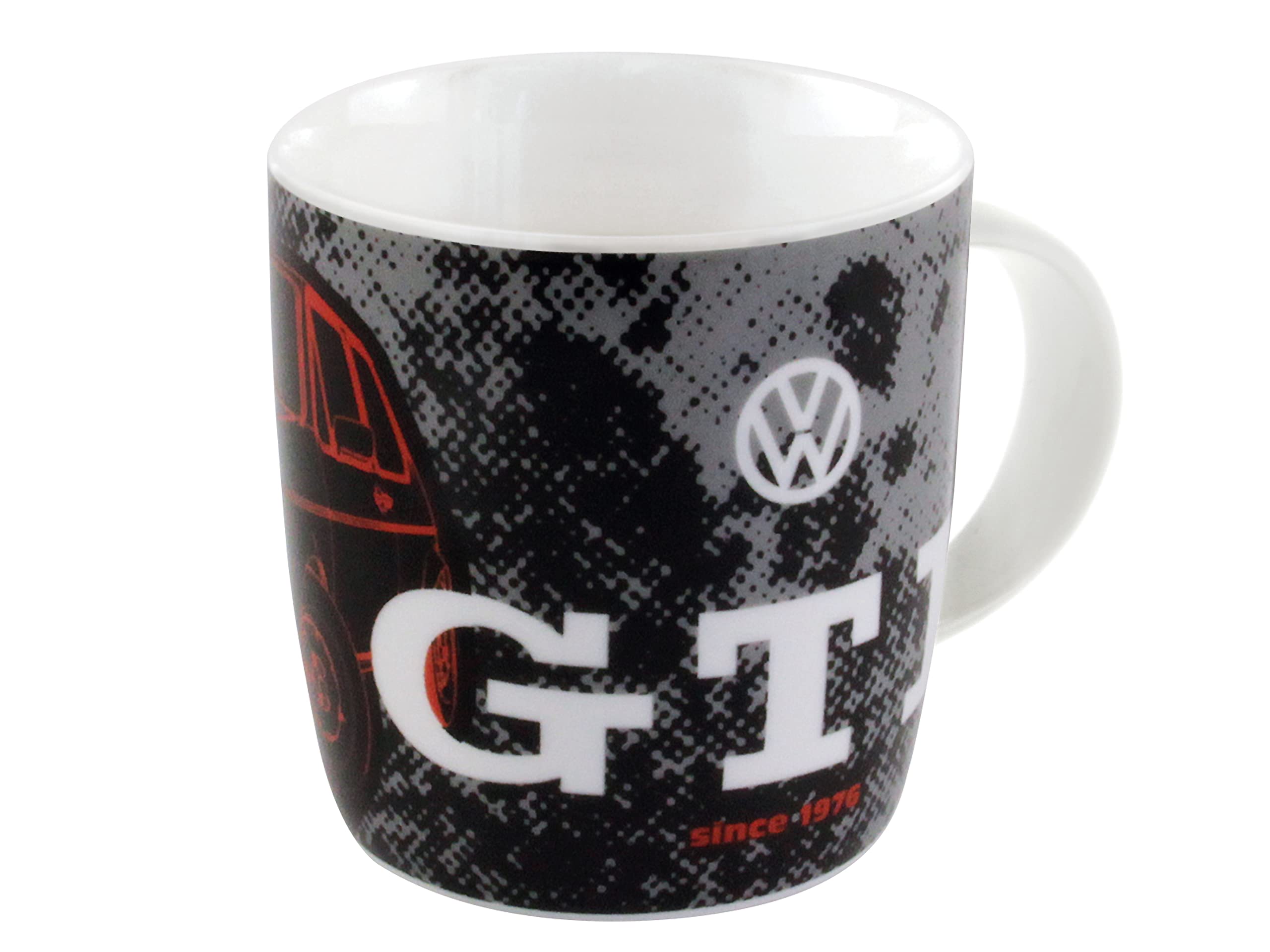 BRISA VW Collection - Volkswagen Ceramic Coffee-Tea-Cappuccino Mug Cup in GTI Golf Design (370 ml/12.5 fl oz/GTI Front/Black) โ image 1
