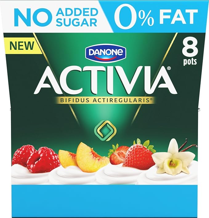 Activia Mixed Fruit 0 Fat & No Added Sugar Yoghurt 8x125g (1kg