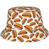 Food Bucket Hat for Men Women, Funny Bucket Hats, Unisex Packable Sun Hat Fisherman for Summer Outdoor, Beach Travel