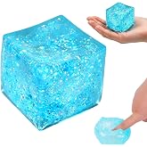Slow Rising Stress Cube for Adults, Squishy Slow Rising Fidget Cube Sensory for Anxiety, Stress Balls, Squishies Stress Cube Toys, Stress Relief High Density Ice Squeeze Ball Cubes