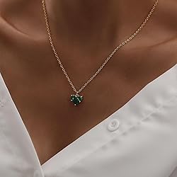 WFYOU Gold Heart Necklace for Women Dainty Tiny 14k