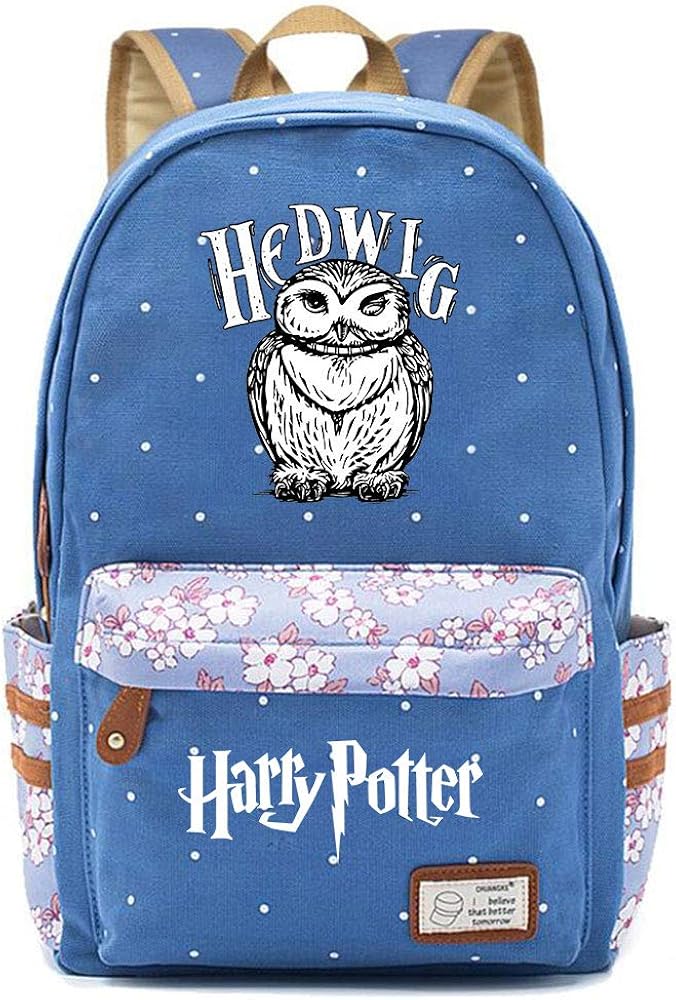 NYLY Stylish Harry Potter School Backpack Water Repellent Floral Casual