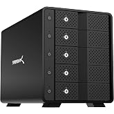 SABRENT 5-Bay USB-C 10Gbps 3.5in Hard Drive Enclosure &amp; DAS Dock (DS-SC5B) | Direct attached storage, Docking station, Trayless hot-swap, SATA HDD/SSD, Up to 100TB, No RAID, Drives not included