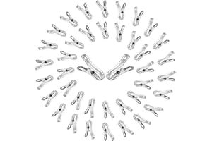 40 PCS Garden Clips, Boyistar Grip Strong Heavy Duty Greenhouse Clamps Clips Made of Stainless Steel for Plant Cover or Shade Cloth on Garden Hoops or Greenhouse Frame