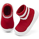 Engtoy Baby Shoes Boys Girls Sock Shoes Slippers Baby Walking Shoes Baby Slip On Sneakers Infant Non-Slip Breathable Slippers with Soft Rubber Sole
