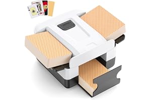 AOOELLO Automatic Card Shuffler 1-2 Decks, Rechargeable Electric Card Dealer Machine, Low Noise Portable Shuffler for UNO, Poker, Blackjack, Skip-Bo, Phase 10