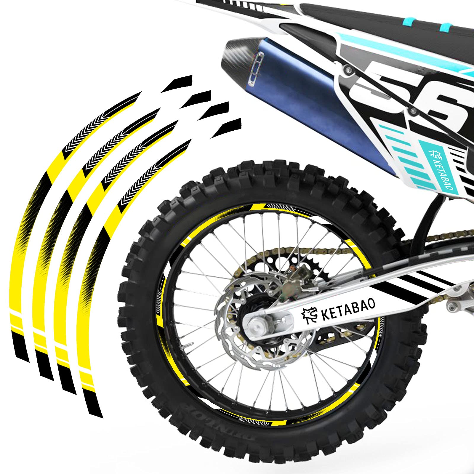 Mua KETABAO MX Bike Rim Tape A01 Decal Stickers Stripes 21 18 inch ...