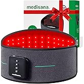 Medisana 3-in-1 Red Light Massager Belt, Heating Pad for Lower Back, Cordless Wearable Near Infrared & Red Light Therapy Belt Back Wrap with Adjustable Heat and Vibration for Lower Back Pain Relief