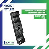 IRONTITE 5Pc Black Turn Button Latch 50mm Cupboard Cabinet Fastener Screws view 4