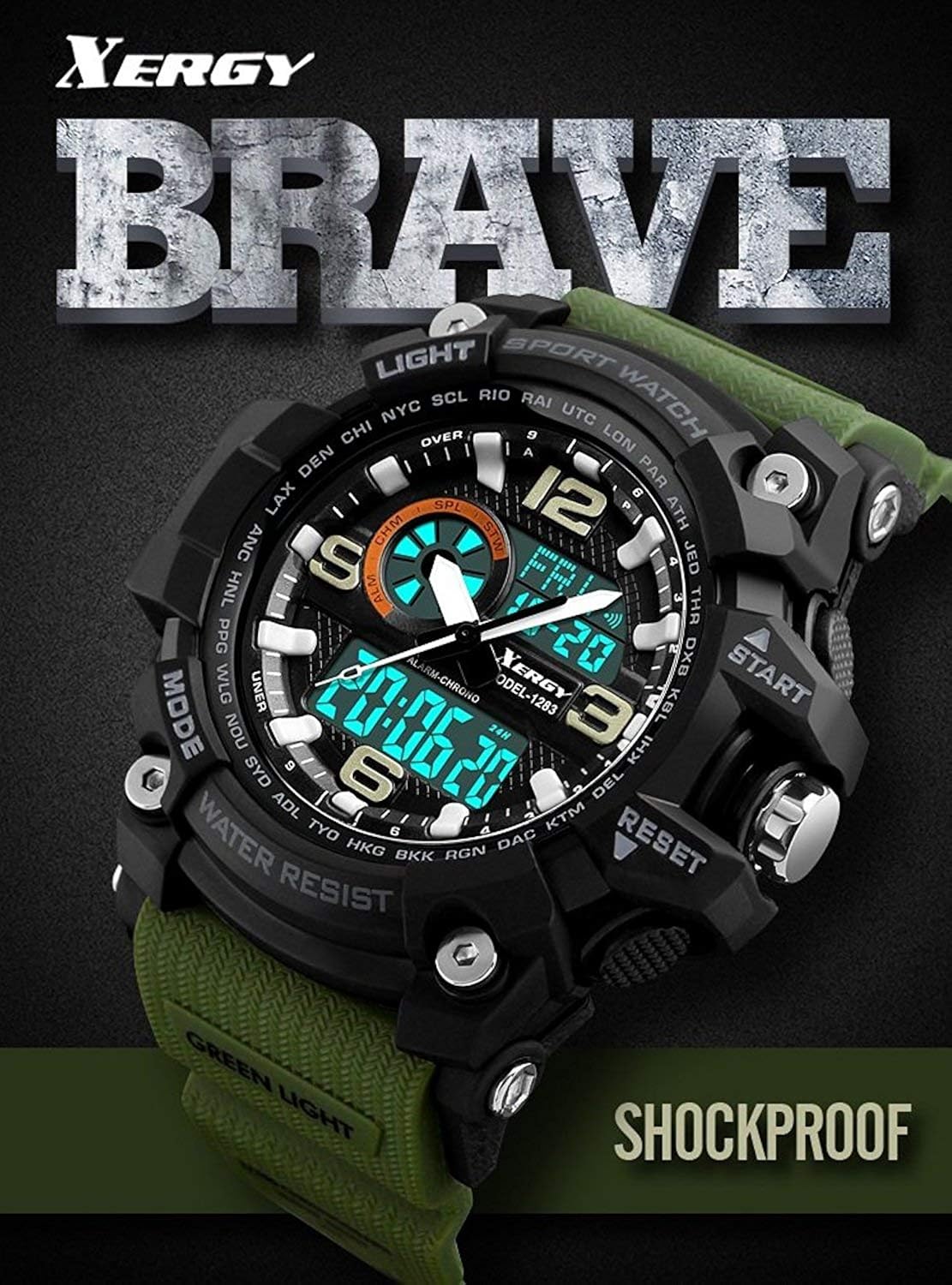 skmei 1283 army green