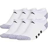 adidas Athletic Cushioned 6-Pack No Show (Little Kid/Big Kid/Adult) White/Grey/Black MD (13-4 Little Kid/Big Kid)
