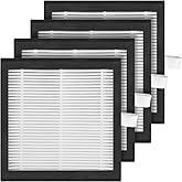 4 Packs DH02 H13 HEPA Replacement Filter Compatible with Tenergy Sorbi DH02 1000ml 2 in 1 Dehumidifier/Air Cleaner Purifier, Afloia AQ8 Q8, Honati, Hysure Q7 Purifier,2 Stages of Filtration