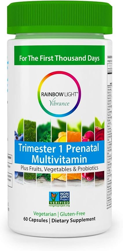 Amazon Com Rainbow Light Vibrance Trimester 1 Prenatal Multivitamin 60 Count Health Personal Care