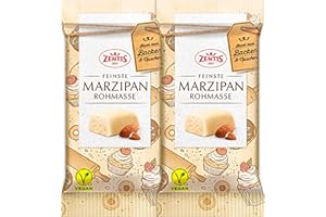 Zentis Fein Marzipan Row Mass 2x200 g (14.11 Oz) - Almond Marzipan for Baking, Decorating, Shaping and Cooking/Germany