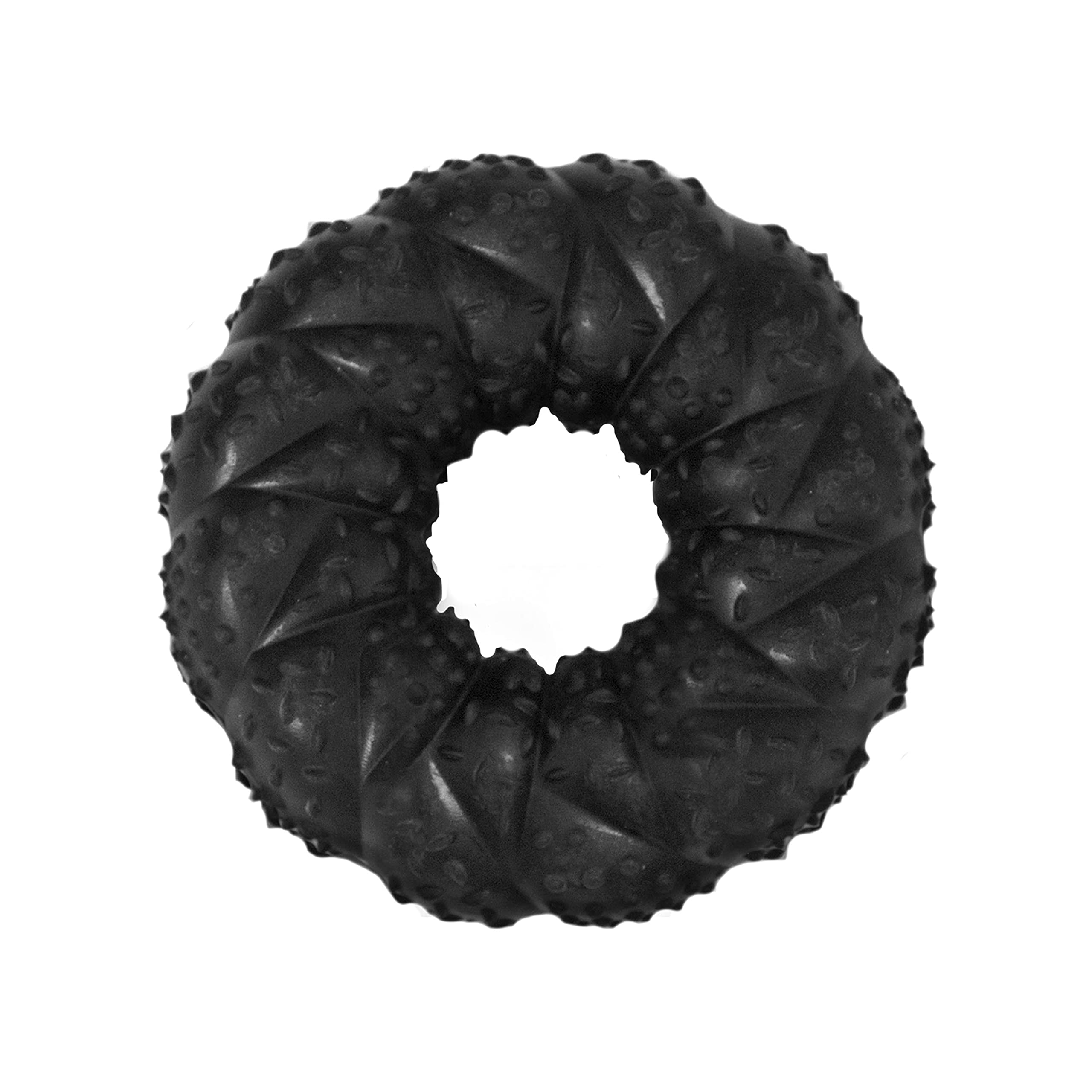 Nylabone Max Strength Natural Rubber Braided Dental Dog Ring Chew Toy, Beef Flavour, Medium, for Dogs up to 16kg