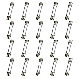 HUAREW T2AL250V 20 Pcs 6x30mm Slow Blow Glass Fuse
