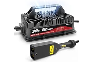 YILEIDE 36 Volt Golf Carts Battery Charger for 18 AMP EZGO TXT with 2-pin D Style Plug, for Lead-Acid Battery