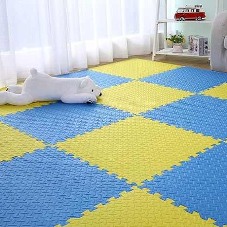 Amazon Co Jp ジョイントマット大判 60 60 2 5 16 6畳 8畳 プレイマット フロアマット キッズラグ 可愛い おしゃれ シンプル 北欧 ラグ 防音 防水 敷物 Pe ベビー 赤ちゃん サイドバーツ付き 幼稚園 子供部屋 パズルマット カラー キッズスペース ホーム キッチン
