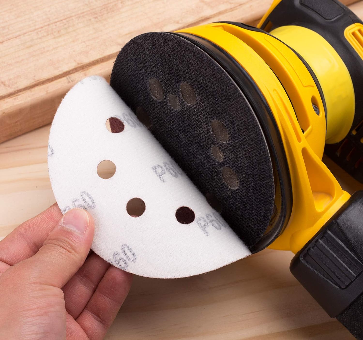 S SATC 72 PCS 5 Inch 8 Hole Hook and Loop Adhesive Sanding Discs Sandpaper for Random Orbital Sander 40 60 80 120 180 240 320 grits: Industrial & Scientific