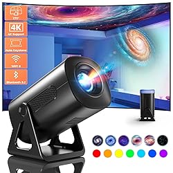 Mini Projector with WiFi and Bluetooth, 4K 1080P