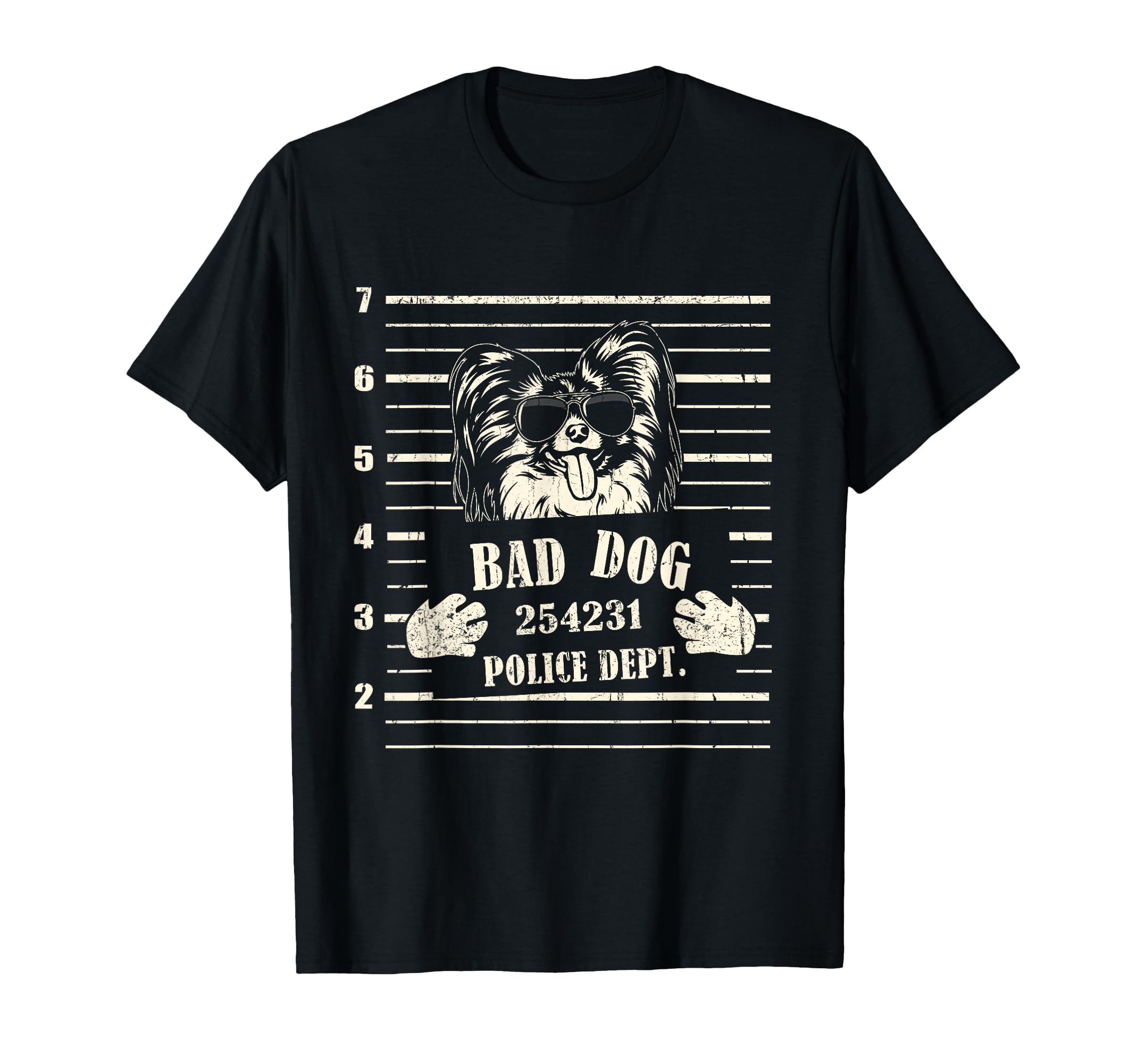 Papillon Funny Bad Dog T-Shirt