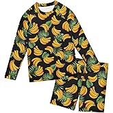 Dragon Tiger Boys Swimsuit Rash Guard Toddler Kids Long Sleeve Swim Shirt and Trunks 3-10T
