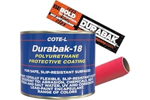 Durabak-18 Smooth Exterior Paint KIT + Roller | Roll On or Spray On Coating DIY Custom Coat for Auto Body, Automotive Rust Proofing, Boat Repair, Scratch Guard (Quart, White)