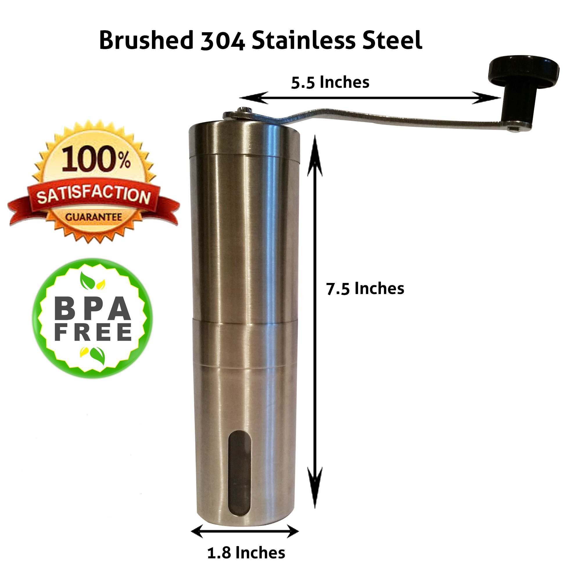 Manual Coffee Grinder By Pennakool Hand Held Professional Grade