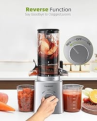 Cold Press Juicer with 8 Juice Bottles