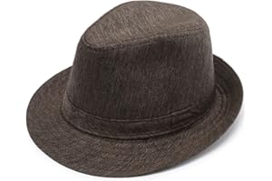 GIROIR Mens Fedora Hats Unisex 20s Classic Fedora Hat
