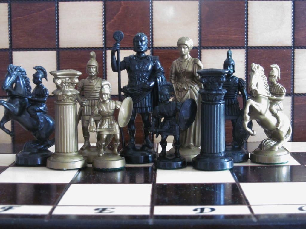 WT1 Weighted Roman Design Chess Pieces Set