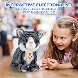 Smalody Interactive Plush Cat Toy LED Eyes Touch Control Meow Kitten Robot Kids view 2