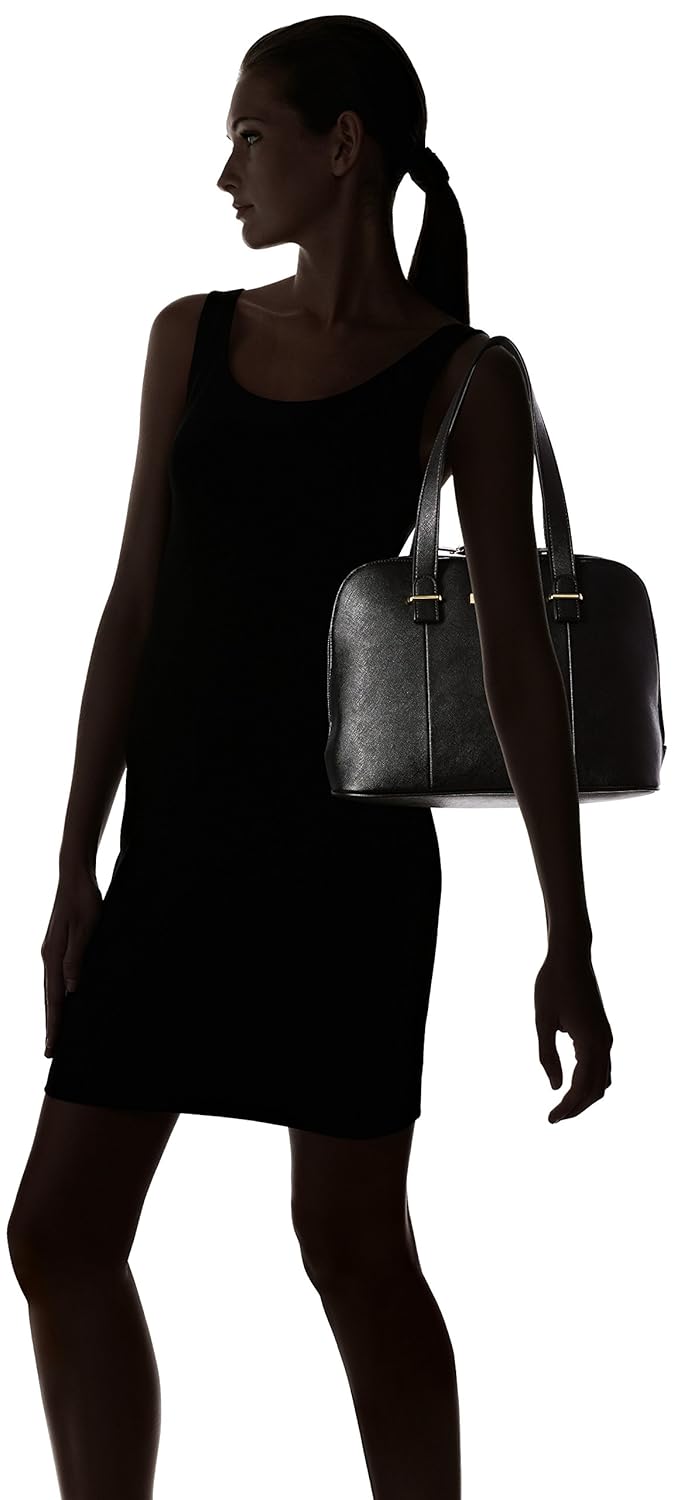 caprese women's zeta satchel (black)