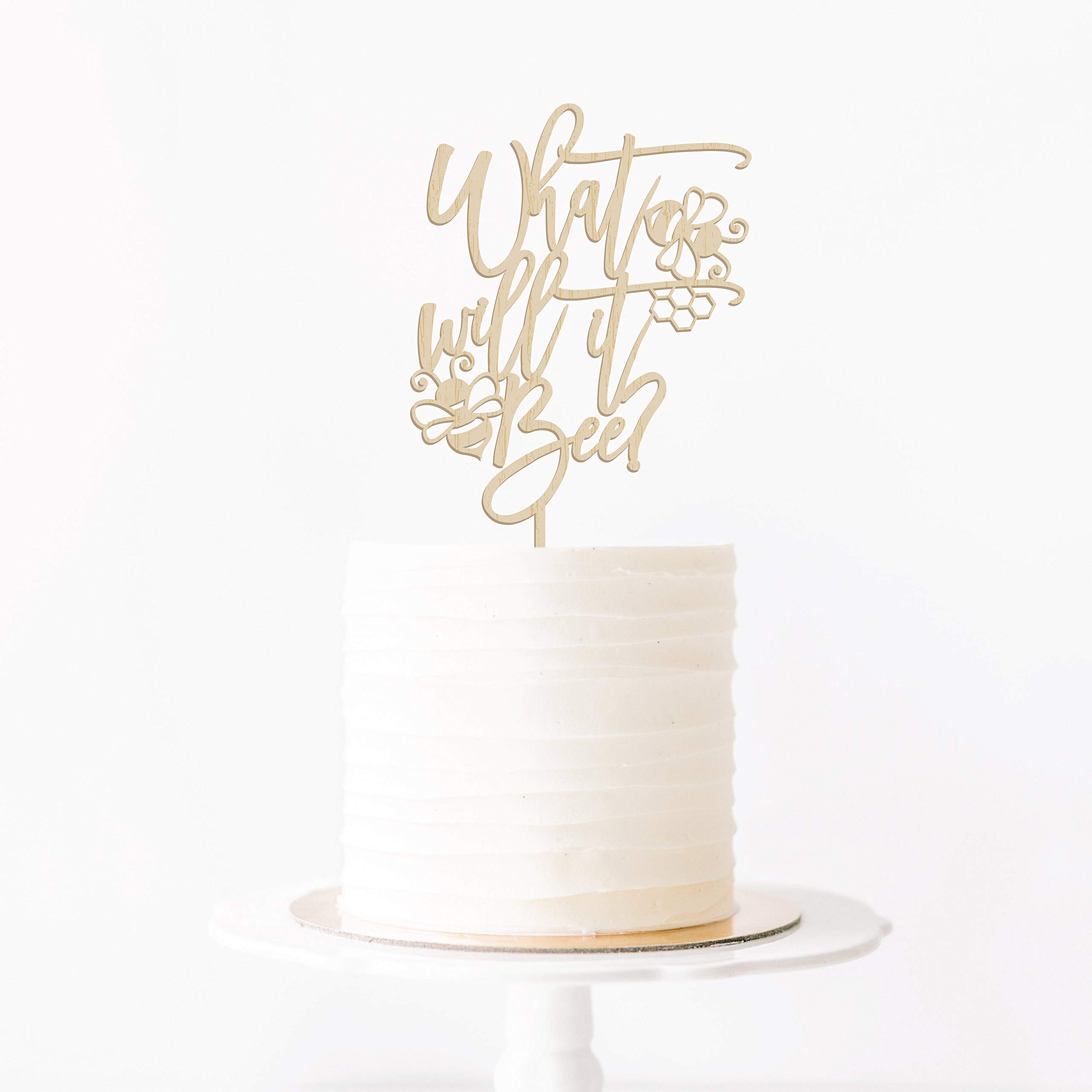 What Will It Bee? Cake Topper, Gender Reveal Cake Topper, Baby Shower Cake Topper, It's A, Boy or Girl Cake Topper, Bee Baby Shower Decor