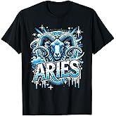 Aries Zodiac Sign Star Astrology Birthday Horoscope T-Shirt